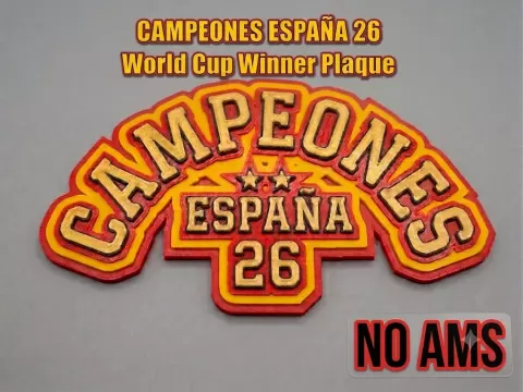 Campeones Espana 26 World cup Winners Wall Plaque