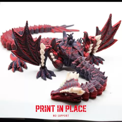 caraxes flexi printinplace by mario3d