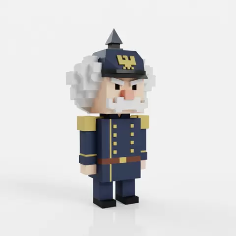 Otto von Bismarck history lover Professional historical figurine chibi figurine 3D Model STL desk figurine Ready for FDM and Resin