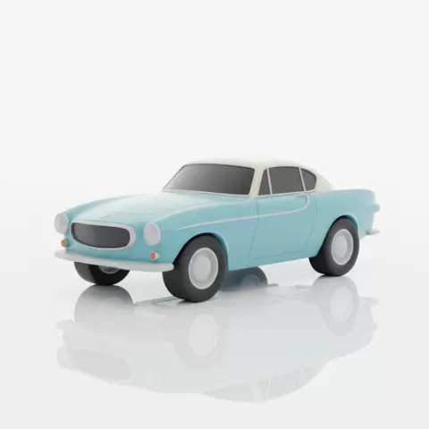 Volvo P1800 car Modern Style car collectible car sculpture 3D Model STL File automobile for Hobbyists and 3D Printing Makers