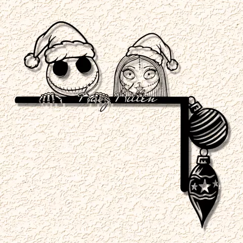 jack the skeleton christmas door topper