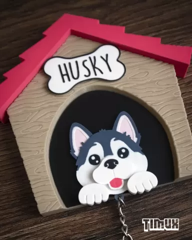 HUSKY KEYCHAIN SET