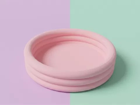 Funky Danish Pastel Pool Tray Retro Ringed Dish