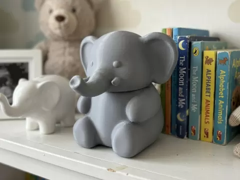 Cute Elephant Storage Box Container with Lid