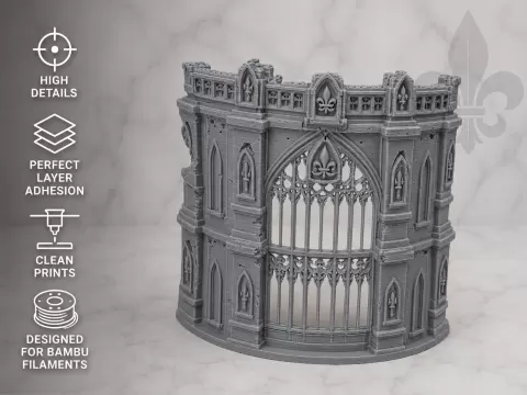 Sororitas Gothic Cathedral Wall - Tabletop Terrain