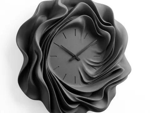 Modern Wall Clock Parametric Minimalist Home Decor