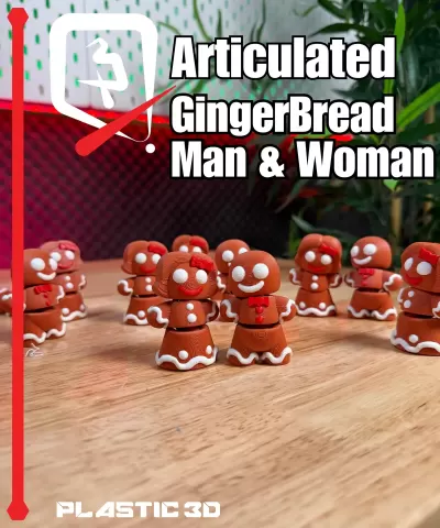 Articulated Gingerbread Man and Woman — Sweetly Poseable Holiday Friends