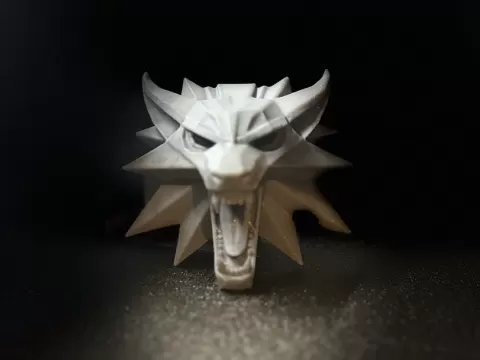 Witcher Wolf School Medallion Wall / Fridge Magnet