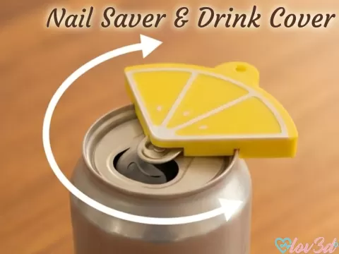 Lemon Slice Can Opener & Drink Cover
