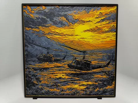 UH-1 Huey Sunset - Hueforge