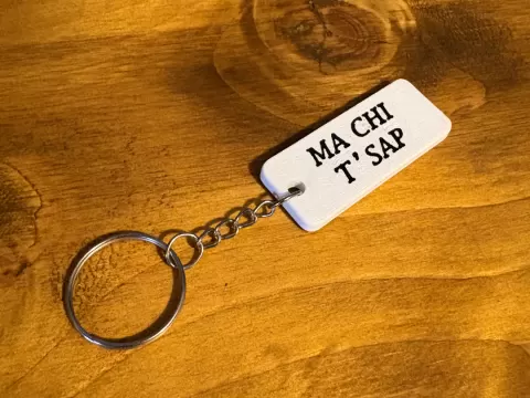 Portachiavi "MA CHI T' SAP" | Frase Napoletana