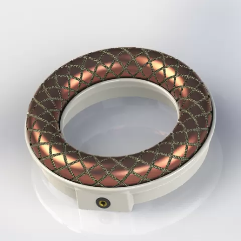 Rodin Coil TORUS .STL 136mm. x 24mm. Diameter with Base | iToroid Vortex Wave Field Generator | PEMF Coil 2 x 5 groves