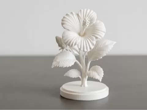 Hibiscus on Stand - Decorative Floral Model