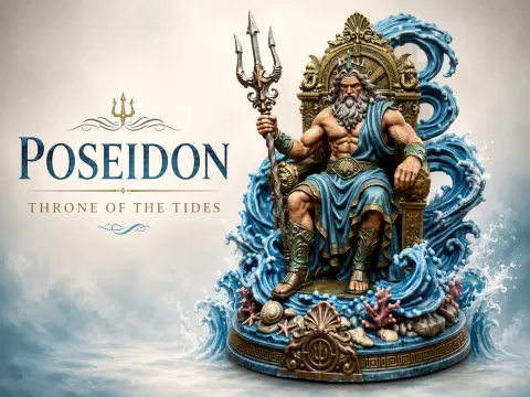 Poseidon Throne of the Tides Mythological Sea God
