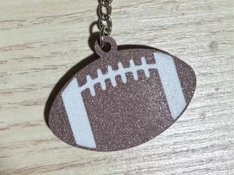 Football Keychain/Binder Tag