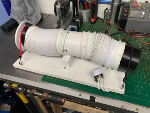 Portable extractor fan and ducting