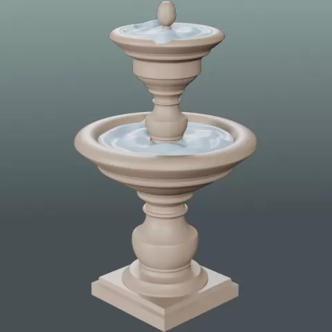 Garden Fountain – 32mm Wargaming Terrain Fantasy & Historical Scatter Scenery by Yerman Munoz