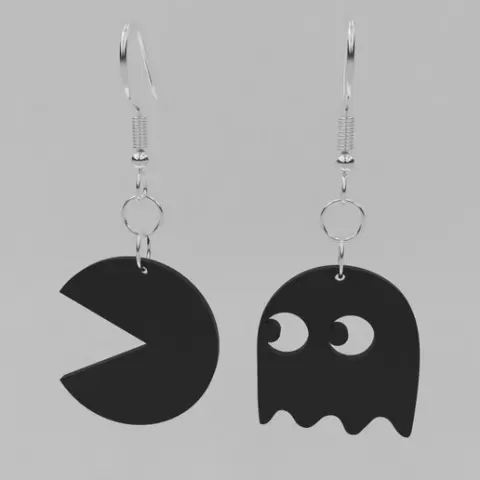 Pac-Man Flat Earrings – Arcade Game Character