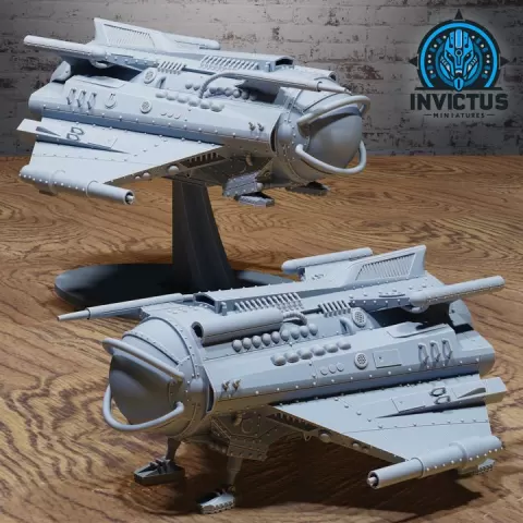 Orbital Scout / Star Battle Vehicle / Space Ship / Cosmic Skyship / Air Battleship / Flying War Machine / Galaxy Jet Fighter / Sci-Fi Encounter by Epic-Miniatures