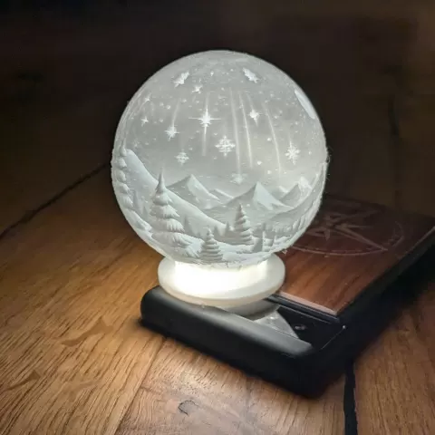 "Snow" Globe Christmas Lithophane