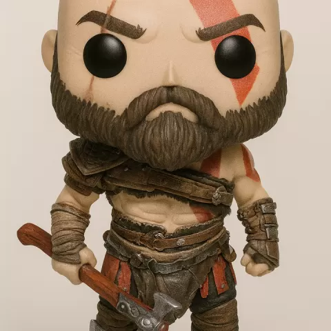 KRATOS GOD OF WAR RAGNAROK FUNKO POP STYLE – STL Fan Art Model by Abyss Art Studio