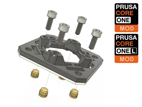 CORE One / CORE One L Z-Motor Mount with Heat Set Inserts