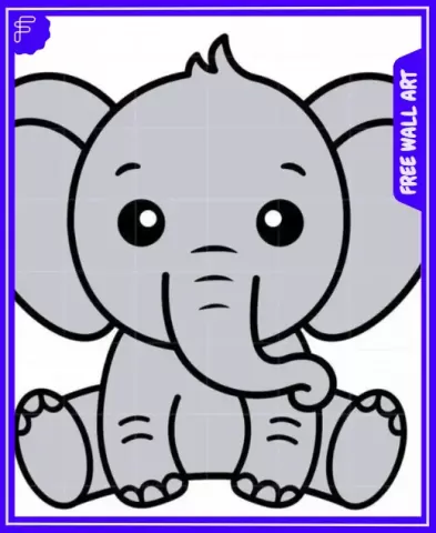 Cute Elephant - FREE wall art