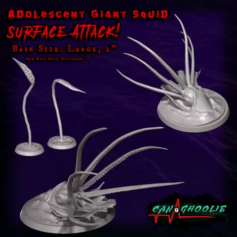 Adolescent Giant Squid - Surface Attack! by Can-A-Ghoolie