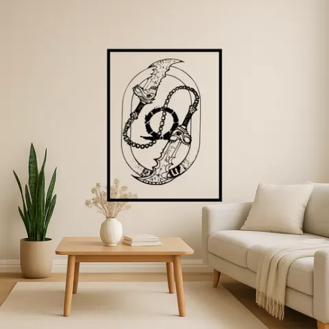 God of War's Kratos God Of Wars Kratos Gates Of Valhalla Wall Art Framed