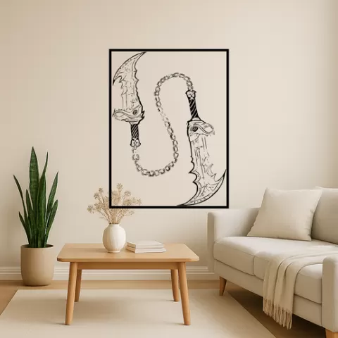 God of War's Kratos God Of Wars Kratos Gates Of Valhalla Wall Art Framed