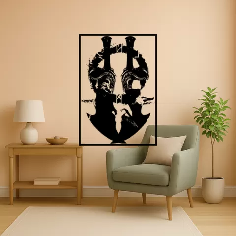 God of War's Kratos God Of Wars Kratos Gates Of Valhalla Wall Art Framed