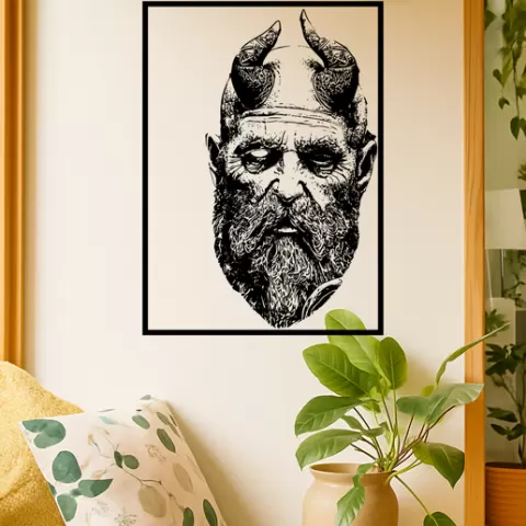 God of War's Kratos God Of Wars Kratos Fenrir Wall Art Framed