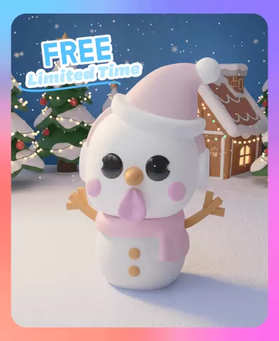 Flexi Snowman Keychain B (Single Color)