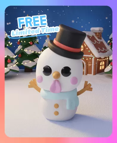 Flexi Snowman Keychain A (Single Color)