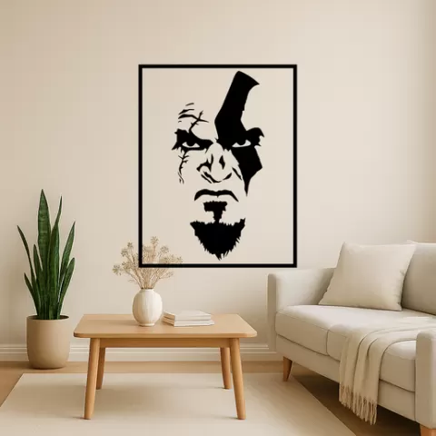 God of War's Kratos God Of Wars Kratos Blizzard Wall Art Framed
