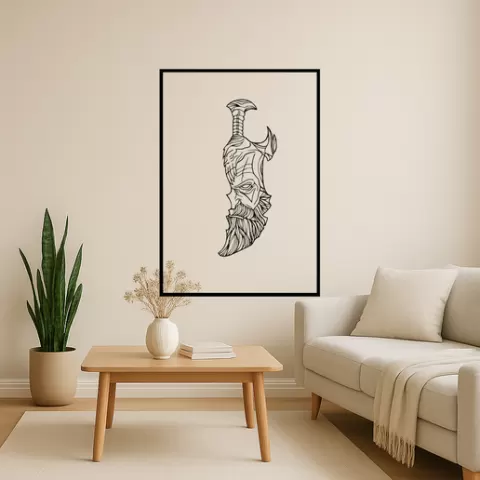 God of War's Kratos God Of Wars Kratos Blizzard Wall Art Framed