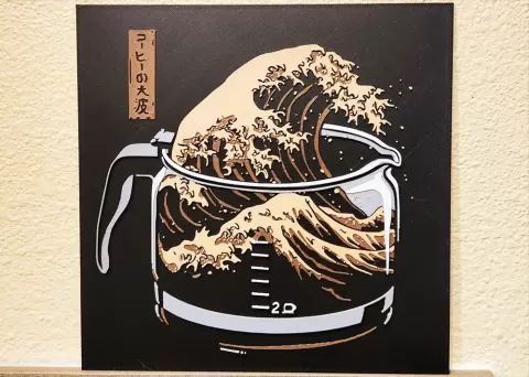The Great Wave of Coffee by Elan Harris 5 colors