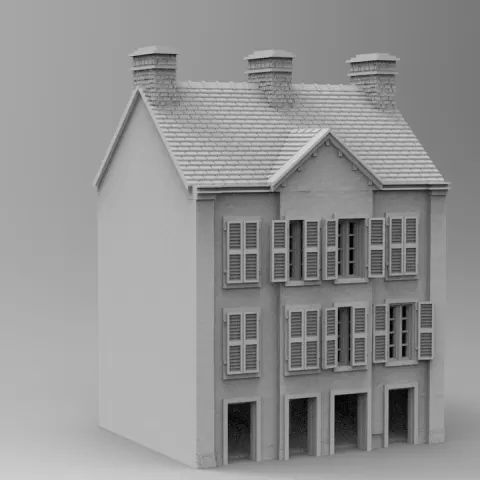 Église Carentan House – Normandy Village Terrain STL for 28–32mm Wargames by Discover Games UK
