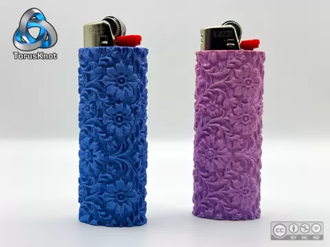 Floral Texture BIC Lighter Cover