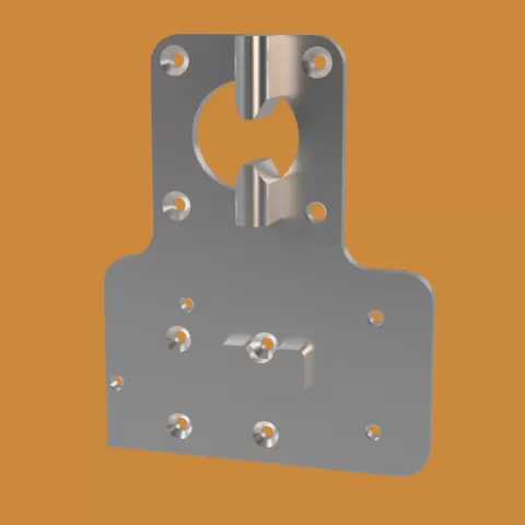 Model of OEM Microswiss DD Linear Rail Adapter Plate