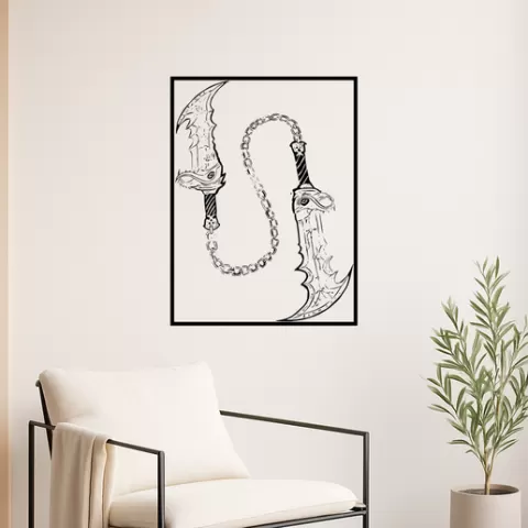 God of War's Kratos God Of Wars Kratos Berserker Armor Wall Art Framed