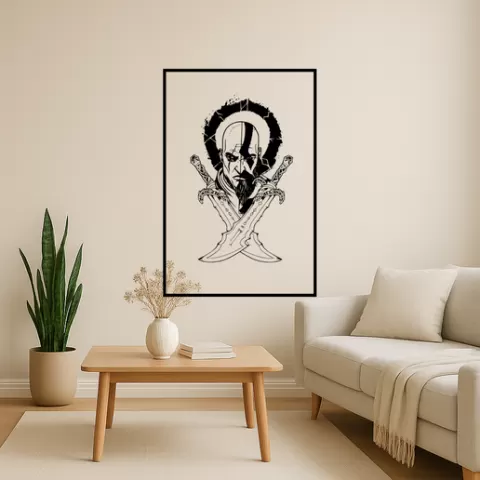 God of War's Kratos God Of Wars Kratos Ares Wall Art Framed