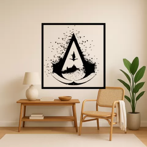 Assassin's Creed's Ezio Auditore Assassins Creeds Ezio Auditore The Assassins Cross Wall Art Framed