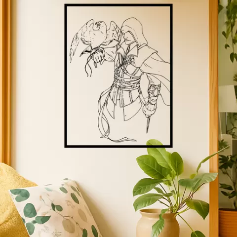 Assassin's Creed's Ezio Auditore Assassins Creeds Ezio Auditore Rodrigo Borgia Wall Art Framed