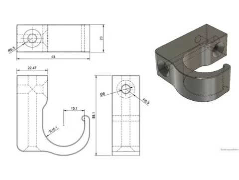 Curtain rod (28.8mm) brackets / Gardinenstangenhalter für 28,8mm Stangen