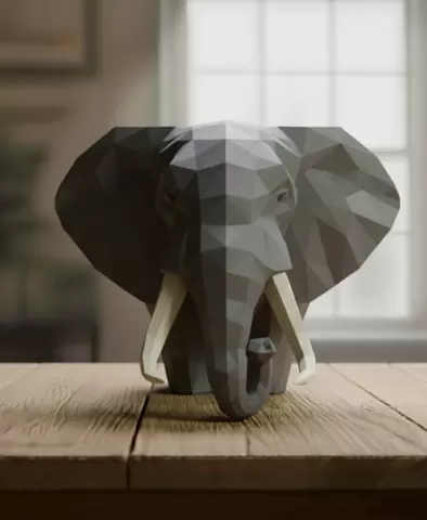 elephant lowpoly