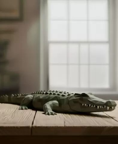 crocodile lowpoly