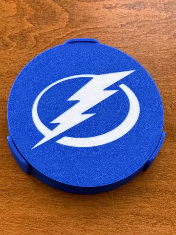 NHL - TBL Coaster and Holder Set
