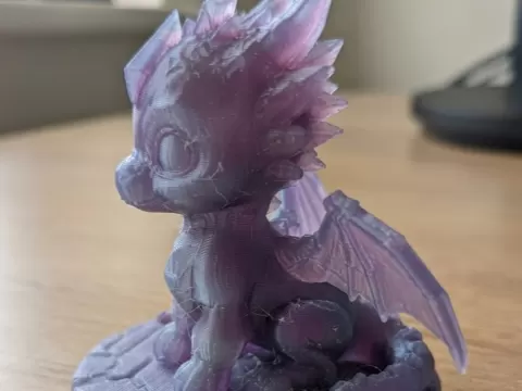 Mini Chibi Crystal Dragon Figurine