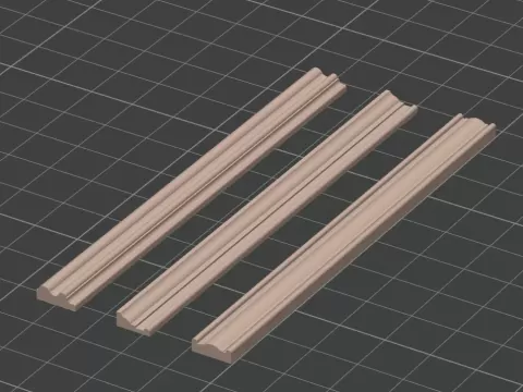 Dollhouse corner plaster decorative molding #13